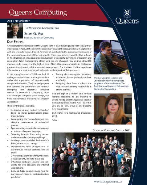 2011 QSC Newsletter Available!