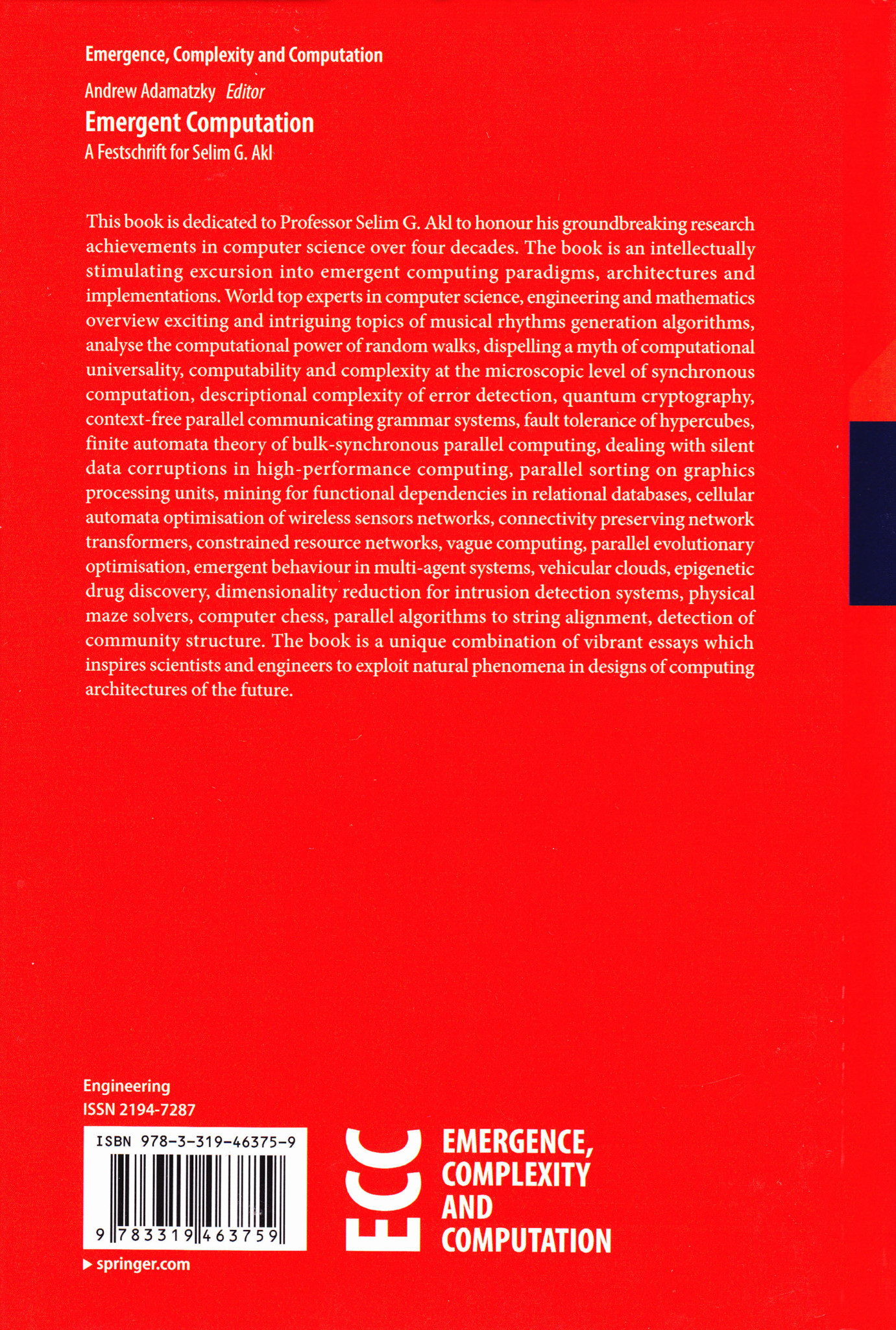 Selim Computer A Festschrift for Selim G. Akl….A Message from David Rappaport > Queen ...
